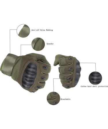 Hikeman Touchscreen Hard Knuckle Gloves for Men & Women - Perfect for Outdoor Sports Cycling Motorcycle Hiking Climbing and Lumbering in Army Green - Buy Online on GoSupps.com