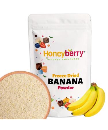 Honeyberry Solutions LTD Freeze Dried Banana Powder 100g Freeze Dried Fruit Powder Dried Banana Powder for Baking Smoothies and Desserts 100 Natural Fruit Powder Without Additives or Sugars