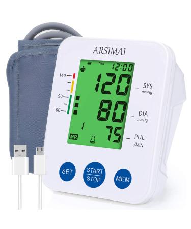 Blood Pressure Monitor for Home Use Automatic Blood Pressure Monitors with 8.66"-17.32" Large BP Cuff Backlit Screen 2x99 Readings Memory Arm Blood Pressure Monitors