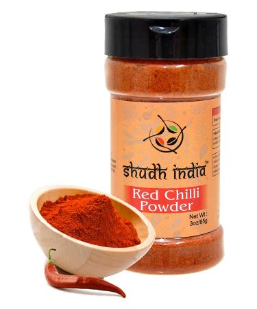 Shudh India Traditional Spicy Red Chili Powder - Natural, Gluten-Free, Vegan, Non-GMO, Indian Origin - Buy Online on GoSupps.com