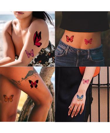 10 Sheets Coszeos Butterfly Temporary Tattoos for Women Girls Kids - Colorful Butterflies Wings Tattoo Stickers - Waterproof Body Art for Birthday Party Favors - Buy Online on GoSupps.com