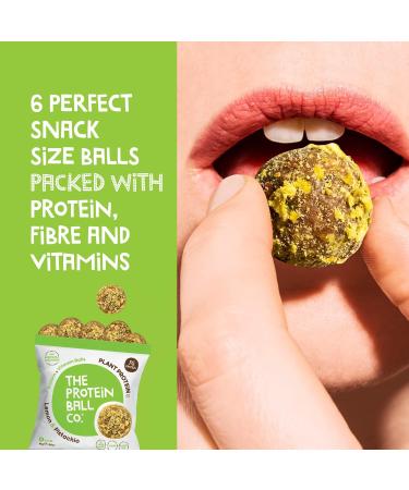 Plant-Based Protein Balls Lemon & Pistachio by The Protein Ball Co - Vitamin Enriched Snack - 10x45g Bags - Buy Online on GoSupps.com