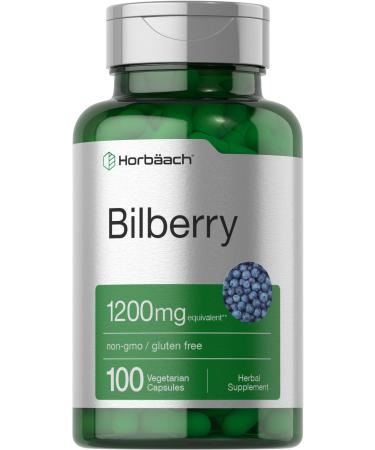 Horb ach Bilberry Fruit Extract 1200mg | 100 Capsules | Vegetarian Non-GMO Gluten Free Supplement
