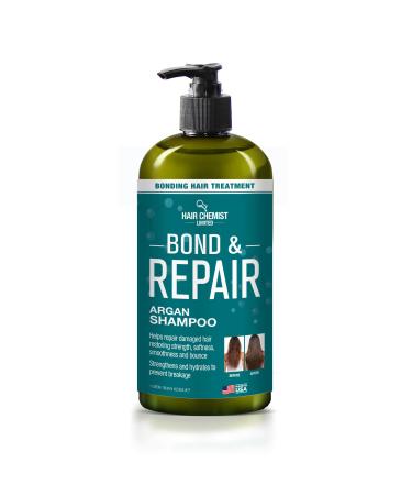 Hair Chemist Bond & Repair Argan Shampoo 33.8 oz - Repairs Nourishes and Moisturizes Protects from Further Hair Damage - Paraben Free Safe for Color Treated Hair