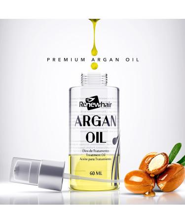 RENEW HAIR PROFESSIONAL Argan Oil 60 ml for shiny hair treatment hydration protection nutrition - Buy Online on GoSupps.com