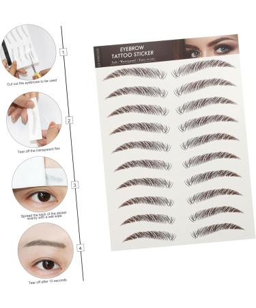 Beavorty 45 Sheets Waterproof Eyebrow Stickers Temporary Brow Tattoos Eyebrow Transfer Stickers 6d Template - Buy Online on GoSupps.com