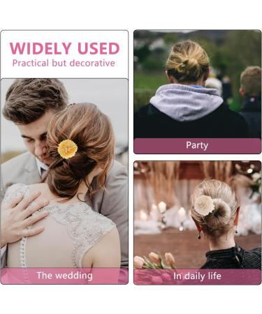 LALAFINA 3 Pairs Hairpin Flower Girls Bridal Hair Face Stencils Bun Bobby Flower Hair Barrettes Kids Tiara Hair Pin Kids Hair Clips Hair Accessories Bride Decorate Metal Prom - Buy Online on GoSupps.com