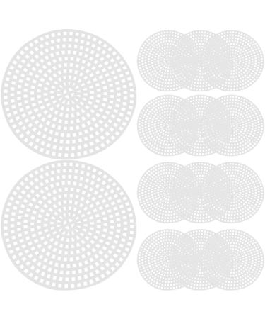 Exceart 30pcs Plastic Canvas DIY Canvas Shape for Cross Stitch Embroidery Needlepoint Craft Needlepoint Mesh Art Project Round 7.7cm Plastic Mesh Screen 7.7X7.7CM