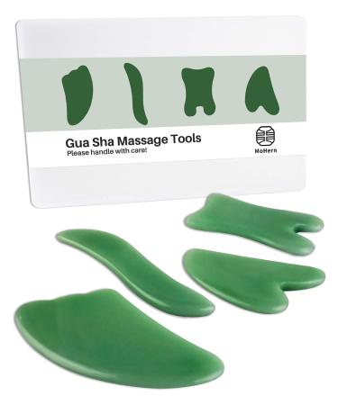 Gua Sha Massage Tools, 4 Pcs Gua Sha Tools of Multi-Shapes, Guasha Scraping Massage Tools for Face and Body by MoHern