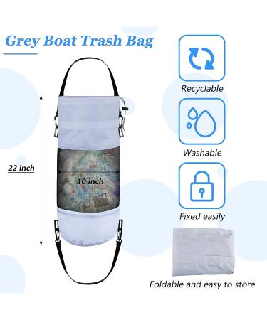 Portable Boat Trash Bag - Reusable Mesh Container for Boats, Kayaks, and Campers - Gray - Buy Online on GoSupps.com