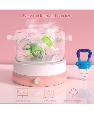 HAOBAOBEI Baby Fresh Fruit/Food Feeder Pacifier (2 Pcs) - Silicone Teething Toys with 2 Sized Pouches, Spoon, Bottle Brush - Blue&Green Set - Buy Online on GoSupps.com