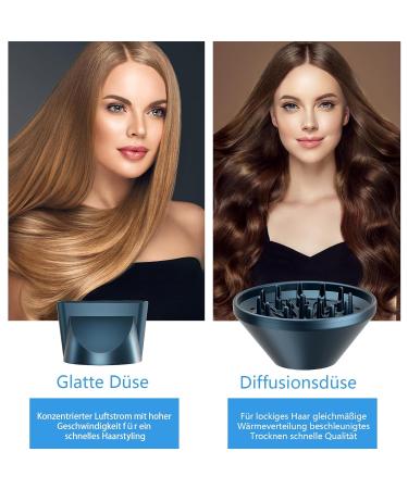 Ion Hair Dryer | Confu 1800W Portable Travel Hairdryer with Styling Nozzles Diffuser 3 Temperature Settings & Adjustable Speed - Powerful Salon Performance - Buy Online on GoSupps.com