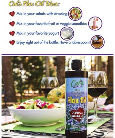 Cal's Flax Oil - 32oz Organic Pure Essential Unrefined Cold-Pressed Flaxseed Oil - Buy Online on GoSupps.com