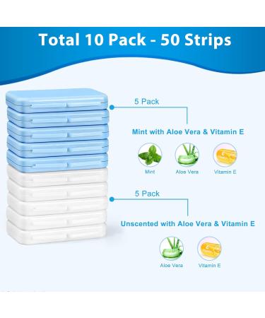 Braces Wax 10 Pack - Food-Grade Dental Wax Strips with Applicator Tool - Unscented/Mint + Aloe Vera + Vitamin E - Stick Better - Includes Storage Box - 350+ Dots - Separate Cases - Buy Online on GoSupps.com