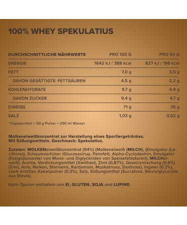 Ironmaxx 100% Whey Protein Powder - Speculatus 500g | Low Sugar Water-Soluble Multiple Flavors - Buy Internationally! - Buy Online on GoSupps.com