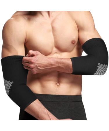 AVIDDA Elbow Support Sleeve for Men Women(Single Sleeve) Antislip Elbow Brace Compression Arm Supports for Tennis Elbow Golfers Elbow Arthritis Tendonitis Joint Pain Relief Black S Black 1