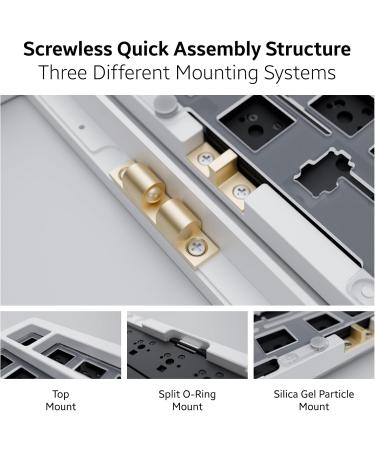 OOCTPK Chilkey ND75 Aluminum Keyboard for Windows, MacOS - White - Buy Online on GoSupps.com