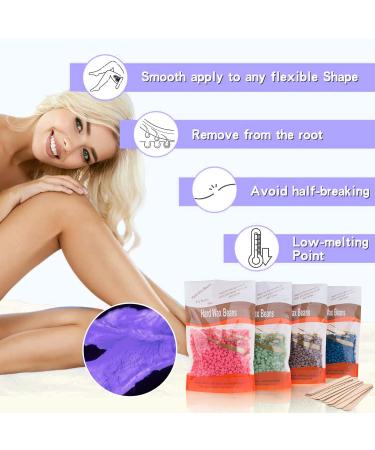 Premium Wax Beans for Hair Removal - 400g Beads & 10 Wooden Spatulas | Full Body Waxing Solution - Buy Online on GoSupps.com