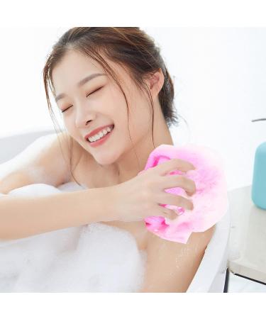 Gukasxi Exfoliating Washcloth Towel 4-Pack - Dual-Sided 11x35.5 inches Nylon Bath Towel for Body Exfoliation and Scrubbing - Buy Online on GoSupps.com