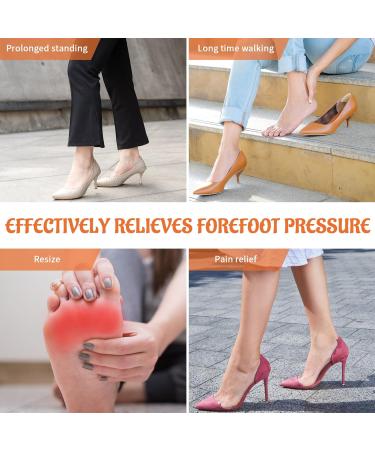 Forefoot & Bale Cushions - Reusable Gel Insoles for High Heels - Pain Relief Inserts for Men & Women - 6 Pairs Multicolored - Buy Online on GoSupps.com