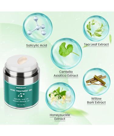 Bablabear 2% Salicylic Acid Acne Treatment Cream for Face Back/Butt/Body Spot Treatment for Pimples Face Blemishes Blackheads Oil Control Ingredients are Natural Suitable for Teenagers/Women/Men(30g) - Buy Online on GoSupps.com