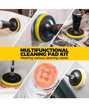 Holikme 11-Piece Drill Brush Set | Power Scrubber & Scouring Pads for Bathroom Floor Tub Shower Grout Tile Cleaning International Shipping Available - Buy Online on GoSupps.com