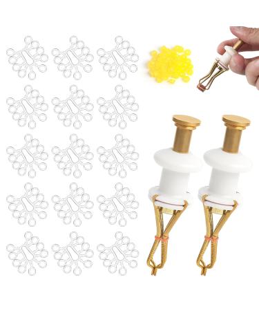 Realure 2 pieces Pellet Bait Bander with 200 pieces micro bait rings red rubber ring carp accessories fishing accessories for the fast fixation of bait pellets bait bee maggots worm