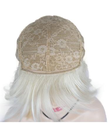 Shaggy Layered Wig with Bangs | Shoulder Length Natural Straight Shags | Soft Synthetic Hair | 613 Blonde - Buy Online on GoSupps.com