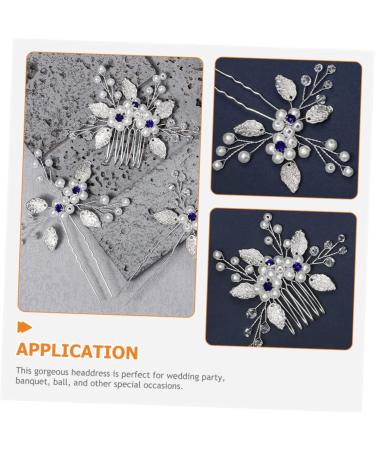 FRCOLOR 2 Sets Bridal Wedding Comb Leaf Hair Comb Decorative Hair Combs Hair Clips Hair Pin Bridal Hair Fork Hair Comb for Women Beautiful Hair Accessories Hair High Headpiece - Buy Online on GoSupps.com