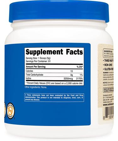 Nutricost Organic Kelp Powder 1 LB - USDA Certified, Gluten Free, Non-GMO - Natural Source of Iodine - Buy Online on GoSupps.com