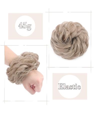 Sandy Blonde Messy Bun Hairpiece 45g - Synthetic Updo Ponytail Extension for Women - Ash Blond Scrunchie 45g - Buy Online on GoSupps.com