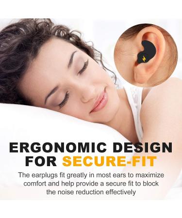 6 Pairs Reusable Silicone Ear Plugs - Noise Cancelling & Comfortable Hearing Protection for Sleep, Work, Study, Swimming, Concerts - Black - Buy Online on GoSupps.com
