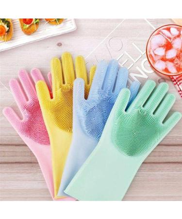 BUSOTH Magic Silica Gel Frosted Rubber Cleaning Gloves Dust Removal Kitchen Household Gloves Dishwashing Gloves One Size Light gray - Buy Online on GoSupps.com