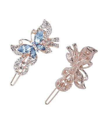 6 Pack Fancy Floral Butterfly Jeweled Hair Clips for Women and Girls - Buy Online on GoSupps.com