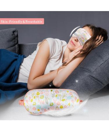 my novel things Warm Cold Eye Mask 3 in 1 Silk Sleep Mask with Cooling Gel & Weighted Microwavable Moist Flaxseed Pad Eye Compress for Dry Eyes Care Sleeping Women Blindfold for Migraine Puffy Swollen - Buy Online on GoSupps.com