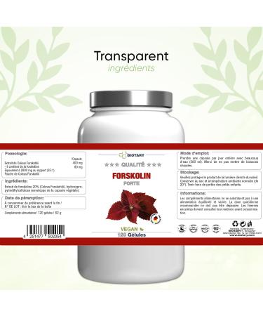 Forskolin - 120 capsules - supply for 4 months - with pill box - 2800 mg (equivalent to 35:1 forskohlii powder) - high dose - vegan - laboratory tested - Buy Online on GoSupps.com