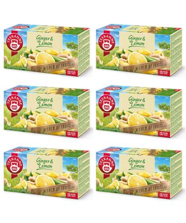 DEKOND TEEKANNE - Ginger and lemon tea - Fruit teas with lemon and ginger - 6 x 20 Tb