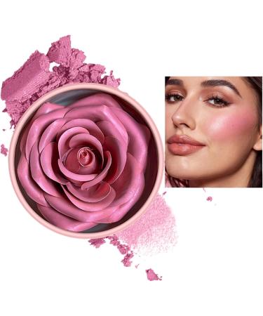 Rose Blush 3D Petal Inspired Face Powder Long Lasting Buildable Color Lightweight cheek makeup for feminine girls romantic party and evening event appearance - Buy Online on GoSupps.com