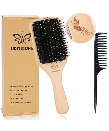 Hair Brush Boar Bristle Hairbrush for Thick Curly Thin Long Short Wet or Dry Hair Adds Shine and Makes Hair Smooth Best Paddle Hair Brushes and Comb Set for Men Women Kids hair brush2