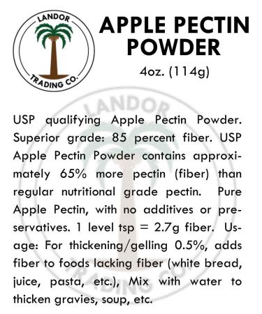 Apple Pectin 4 Ounces (USP Qualified) (114 Grams) - Buy Online on GoSupps.com