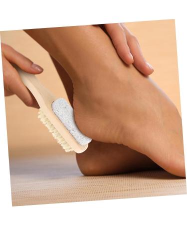 2 x Exfoliating Tool for Dead Skin Feet Grinding Tools Foot Care Brush Wooden Tools Foot on the Foot Wood 2 in 1 Pedicure Brush - Buy Online on GoSupps.com