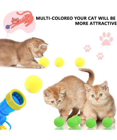 Jasminum 50-Piece Interactive Cat Toys Set | Noiseless Colorful Balls & Cat Toy Thrower for Indoor Cats - Buy Online on GoSupps.com
