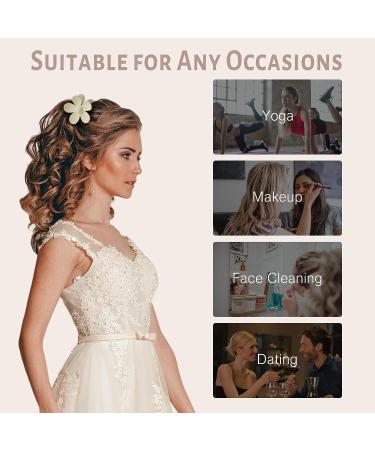 8Pcs 3.5 Inch Hair Claw Clips for Thick Hair - Cute Flower & Matte Square Styles | Strong Jaw Clips for Women - Buy Online on GoSupps.com