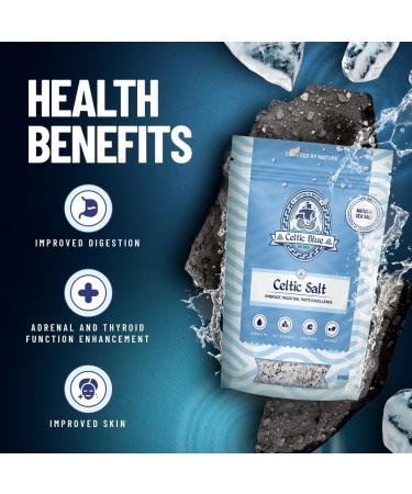 Celtic Blue Celtic Salt 500g - 100% Unrefined Coarse Sea Salt from Guerande France with 82+ Essential Minerals | Hand Harvested Tradition - Buy Online on GoSupps.com