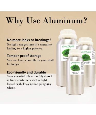 Peppermint Essential Oil - 100% Pure | 8 fl oz Aluminum Bottle | GreenHealth - Buy Online on GoSupps.com