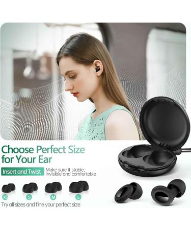 Buy Noise Cancelling Ear Plugs for Sleeping - Reusable Silicone Soft Hearing Protection 8 Eartips in XS/S/M/L - Perfect for Travel Work and Study (Black - Buy Online on GoSupps.com