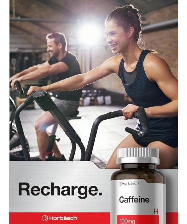 Horbäach Caffeine Pills 100mg - 250 Vegetarian Tablets | Non-GMO Gluten Free Supplement for Energy Boost - Buy Online on GoSupps.com