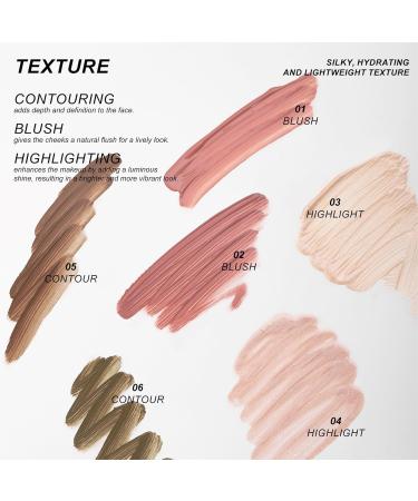 Air Cushion Contour Blush Highlighting Stick - Liquid Blush Highlighter Makeup Stick with Applicator Blush Highlight Finish (04#HIGHLIGHT 0.41 FL.OZ / 12ML) 04#highlight 12 ml (Pack of 1) - Buy Online on GoSupps.com