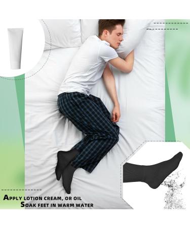 Silicherry 4 Pairs Cotton Soft Eczema Socks Hydrating Socks Moisturizing Therapy Cotton Socks Eczema Relief for Adult Wet Wrap Non Itch Soft Feet Treatment (Black) - Buy Online on GoSupps.com