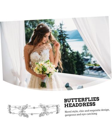 VINTORKY Headband Rhinestone Headdress Bride Wedding Headdress Girl's Headdress Simple Headdress Bridesmaid Headdress Butterflies Headdress Crystal Headdress - Buy Online on GoSupps.com